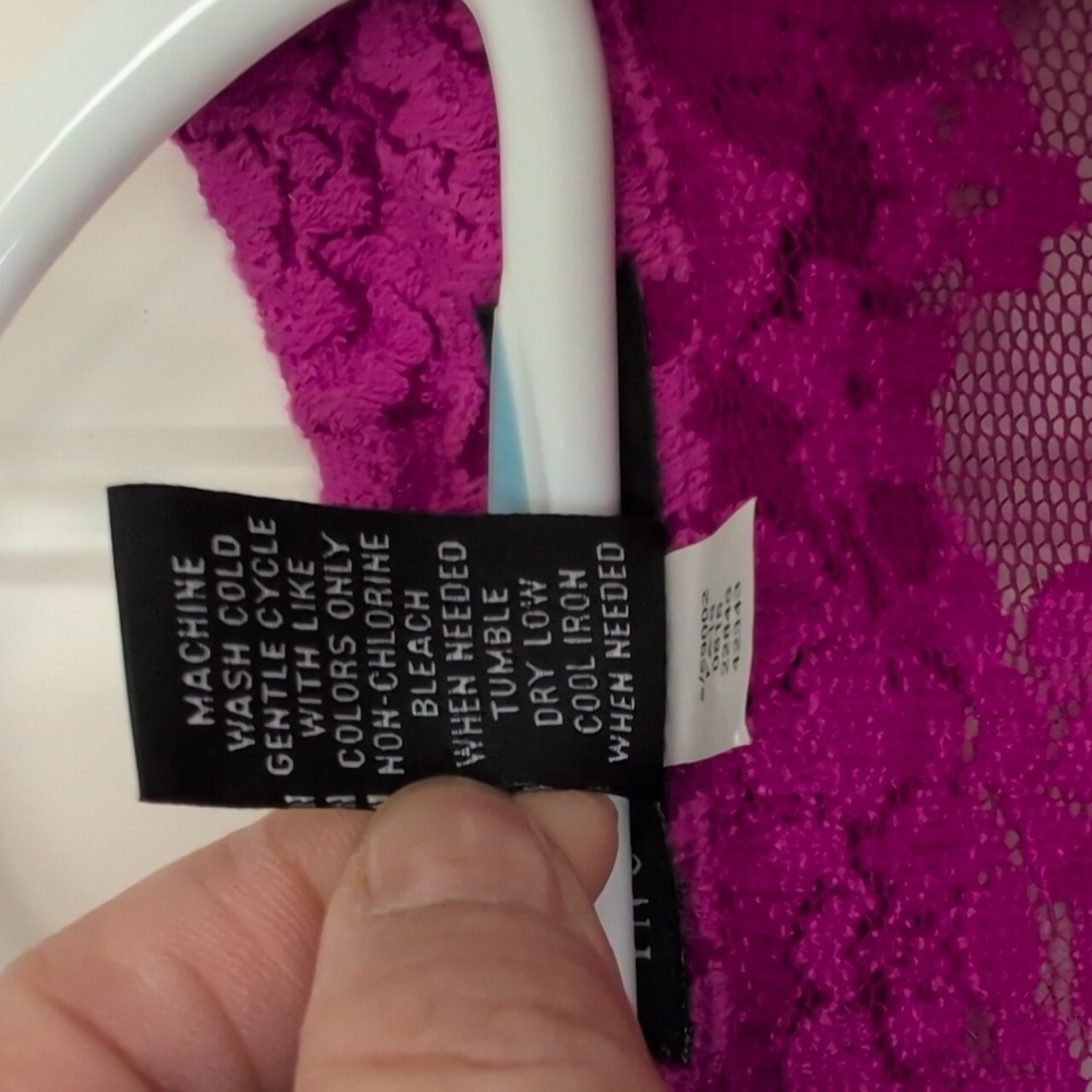 INC Fuchsia Pink Lace Blazer - Picture 4 of 8